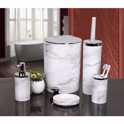 ست سرویس بهداشتی 5 پارچه کنتراست مدل ماربل  کد 4900