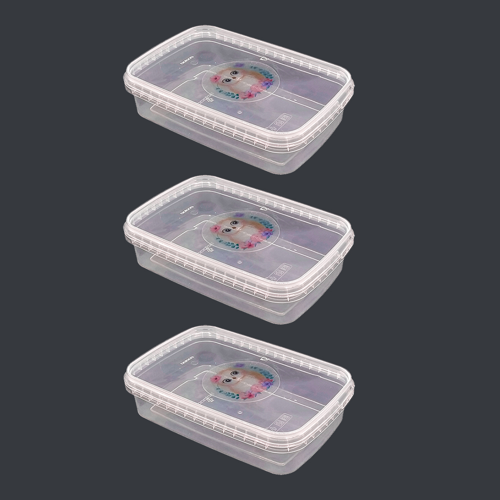 ظرف نگهدارنده مدل فریزری طرح جغد کد 700cc بسته 3 عددی