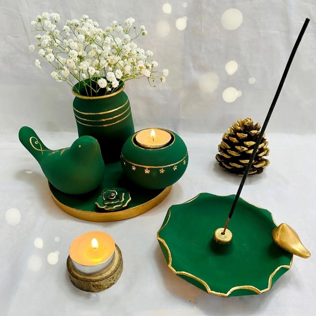 ست رومیزی با رنگ پرطرفدار سبز