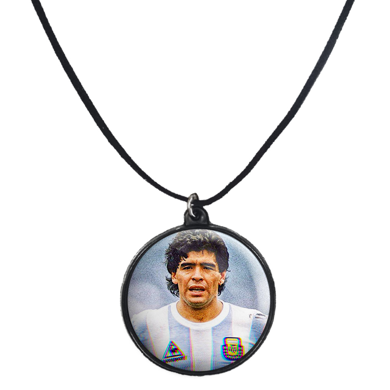 گردنبند پرمانه طرح مارادونا کد pmb.16559 مدل دو طرفه