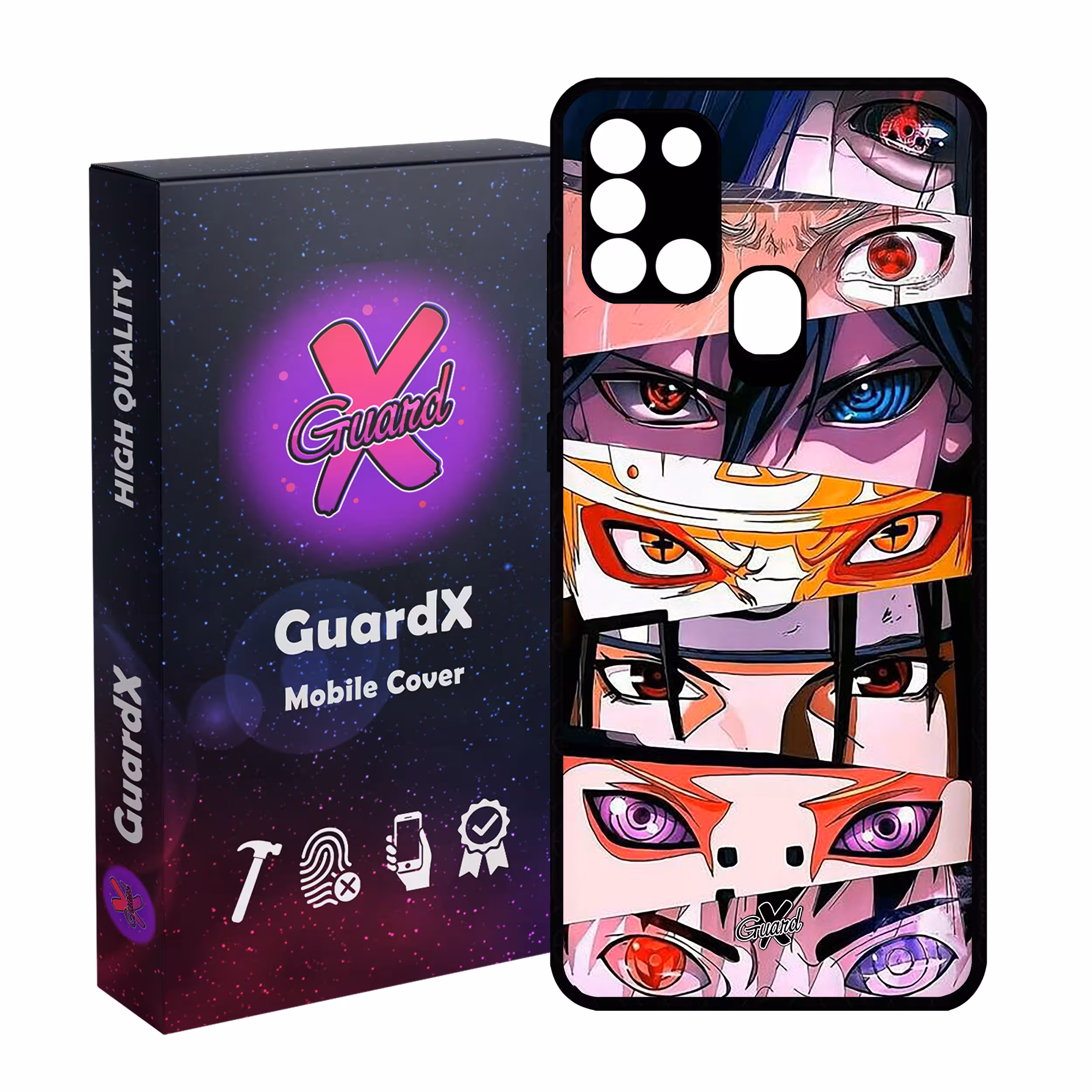کاور گارد ایکس طرح ناروتو انیمه مدل Glass10547 مناسب برای گوشی موبایل سامسونگ Galaxy A21s