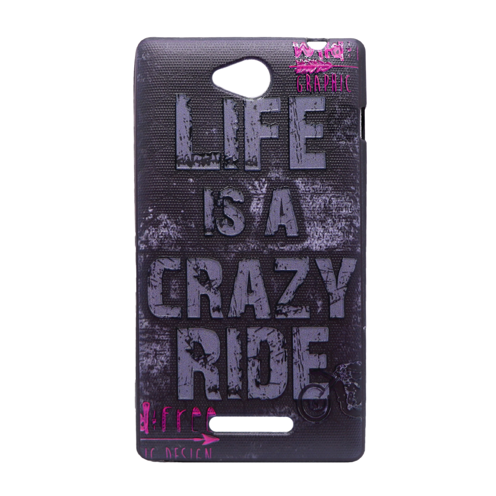 کاور طرح Crazy مدل Happy مناسب برای گوشی موبایل سونی Xperia C