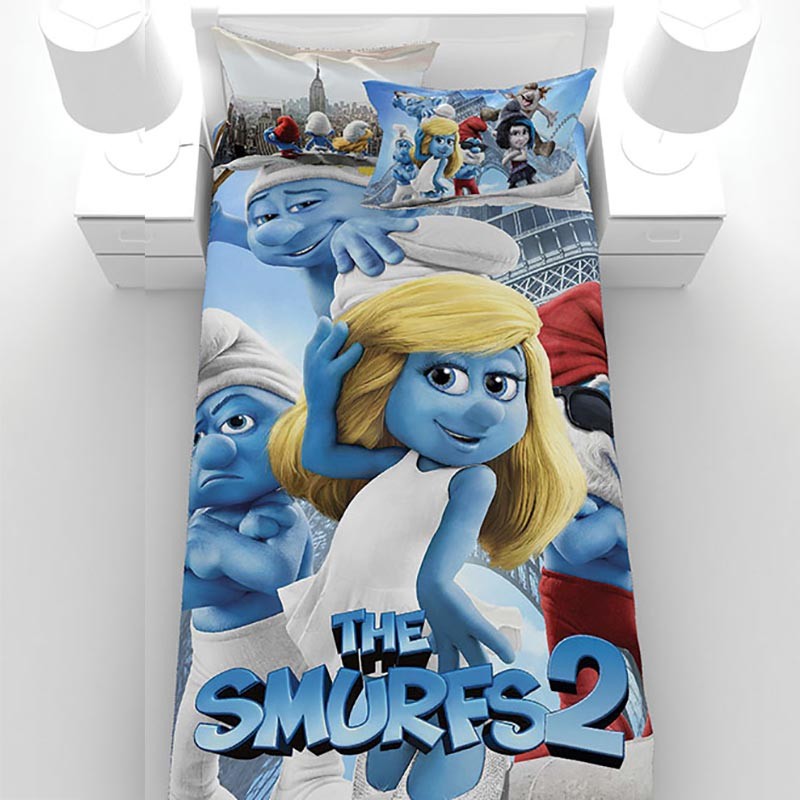 سرویس روتختی مدل The Smurfs یک نفره 5 تکه