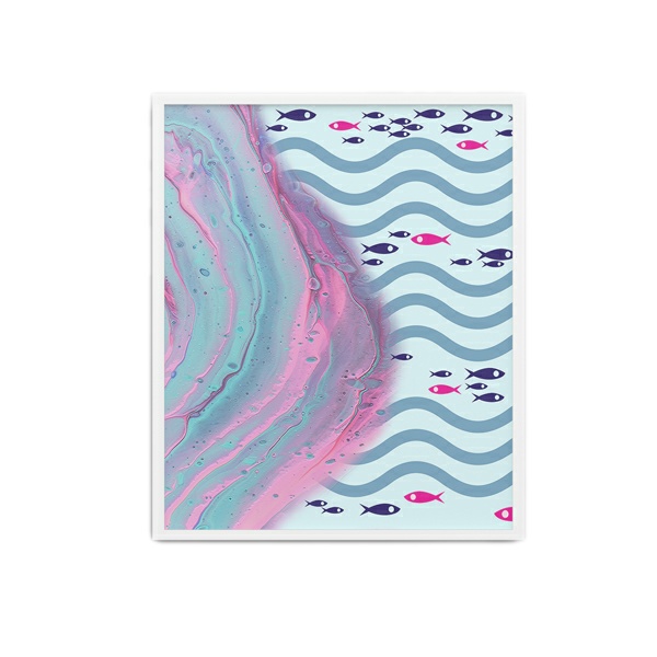 تابلو مدل ماهی و دریا