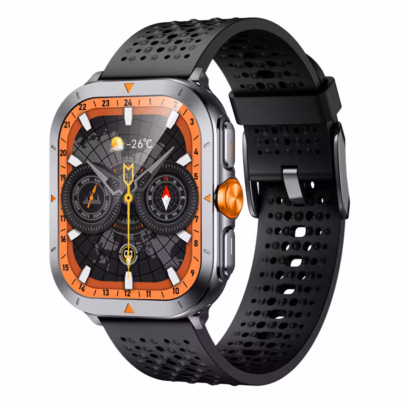 ساعت هوشمند 53 میلی‌متری گلوریمی مدل GX TRACE با بند سیلیکونی | کالا مکس