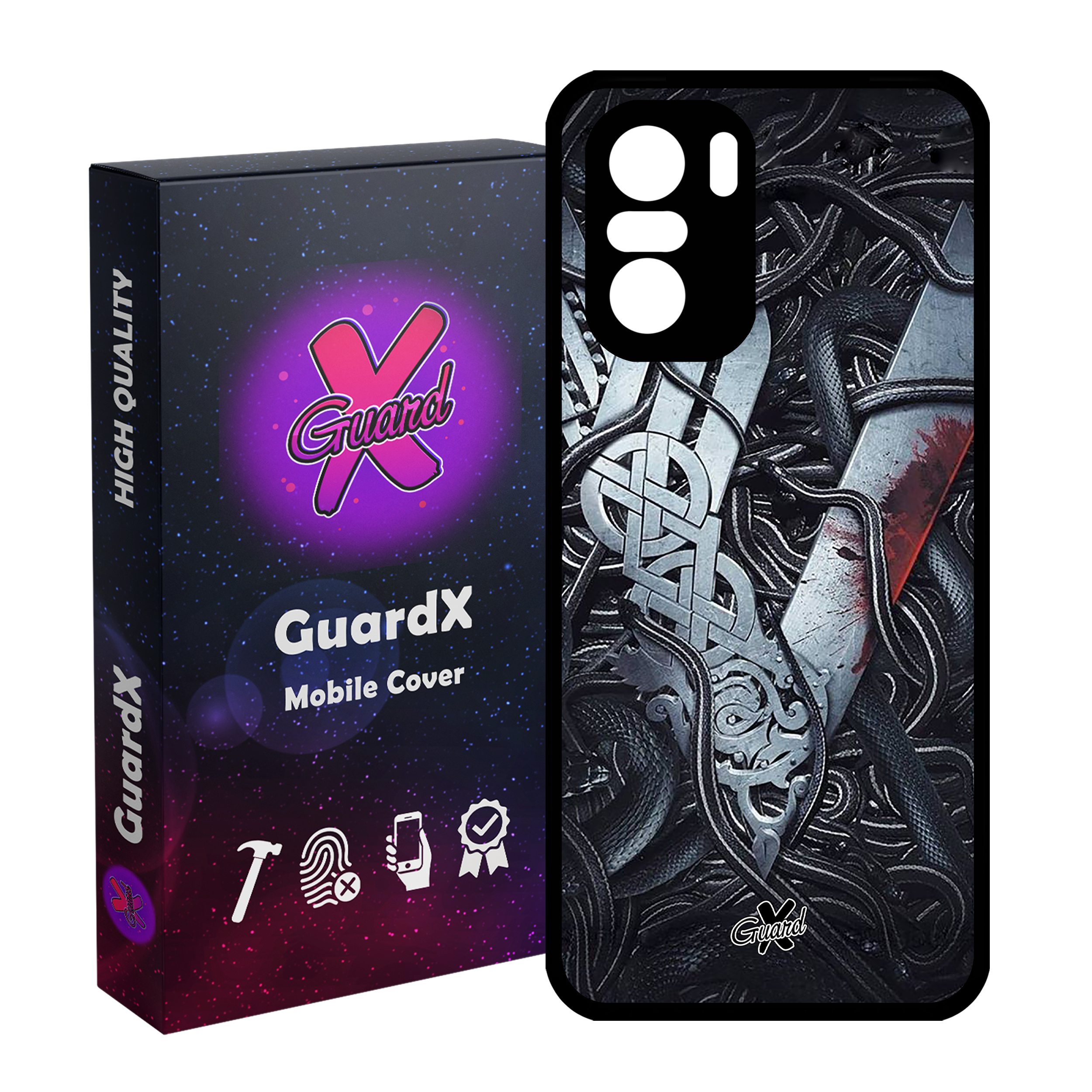 کاور گارد ایکس طرح Vikings مدل Glass10221 مناسب برای گوشی موبایل شیائومی Poco F3/MI 11X/MI 11X Pro/Redmi K40/K40 Pro