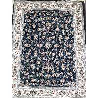 فرش ماشینی 1200 شانه اصل تراکم 3600 طرح زریسان زمینه سرمه ای 12 متری جنس اکرولیک یا اکریلیک