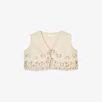 جلیقه لینن زنانه زارا LINEN BLEND WAISTCOAT WITH CUTWORK EMBROIDERY | تهران زارا TehranZara