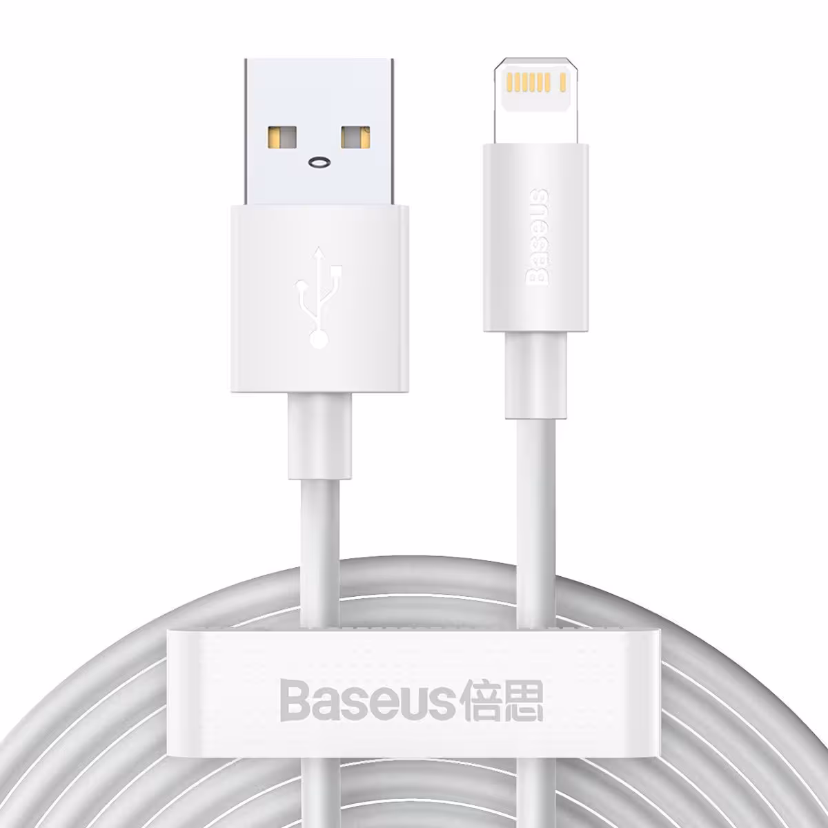 کابل تبدیل USB به لایتنینگ باسئوس مدل ka طول 1.5 متر  بسته دو عددی