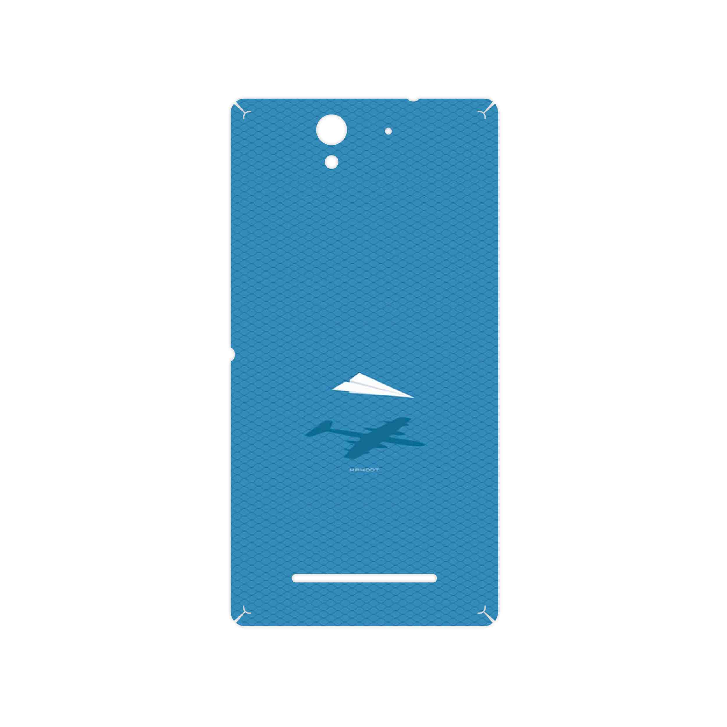برچسب پوششی ماهوت مدل Minimal Paper Airplane مناسب برای گوشی موبایل سونی Xperia C3 Dual