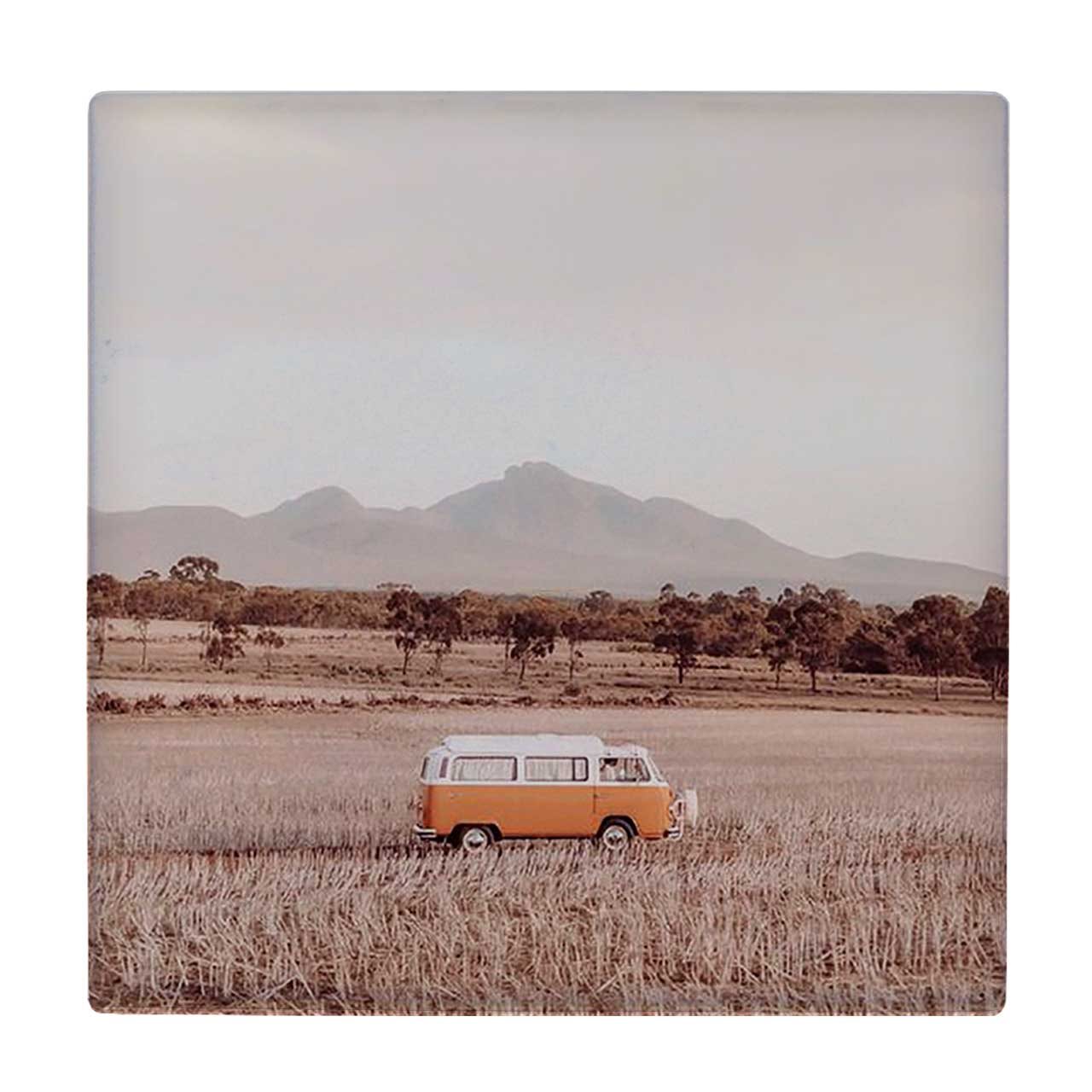 کاشی طرح فولکس واگن در دشت مدل لوحی کد klh1445