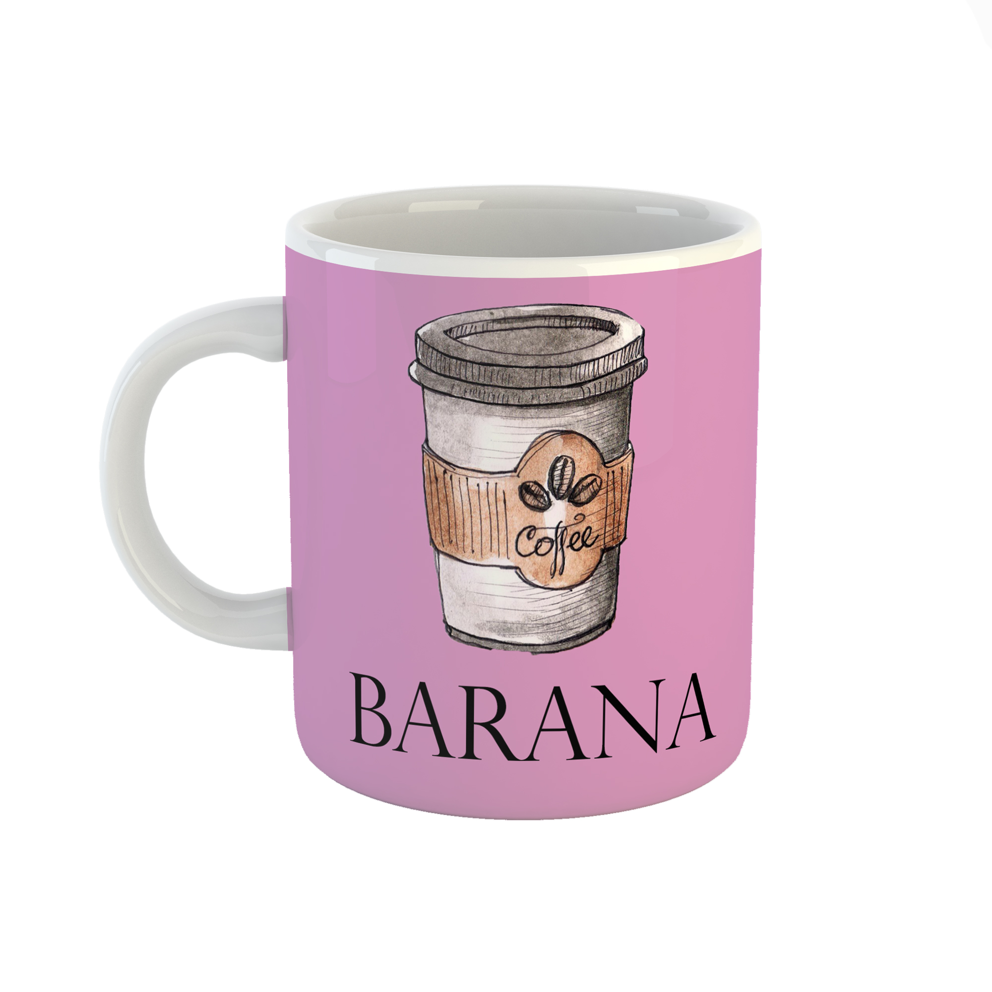 ماگ طرح اسم بارانا مدل قهوه کافی