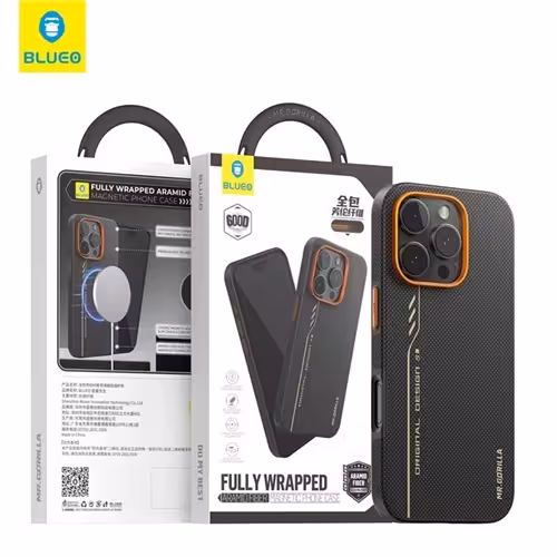 قاب برند بلوئو مدل Blueo Full Y WRAPPED Armid fiber Case مناسب برای Apple iPhone 16 Pro