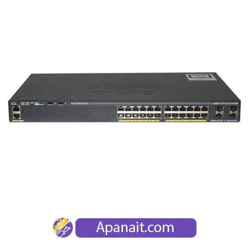 سوئیچ شبکه سیسکو 24 پورت WS-C2960X-24TS-L