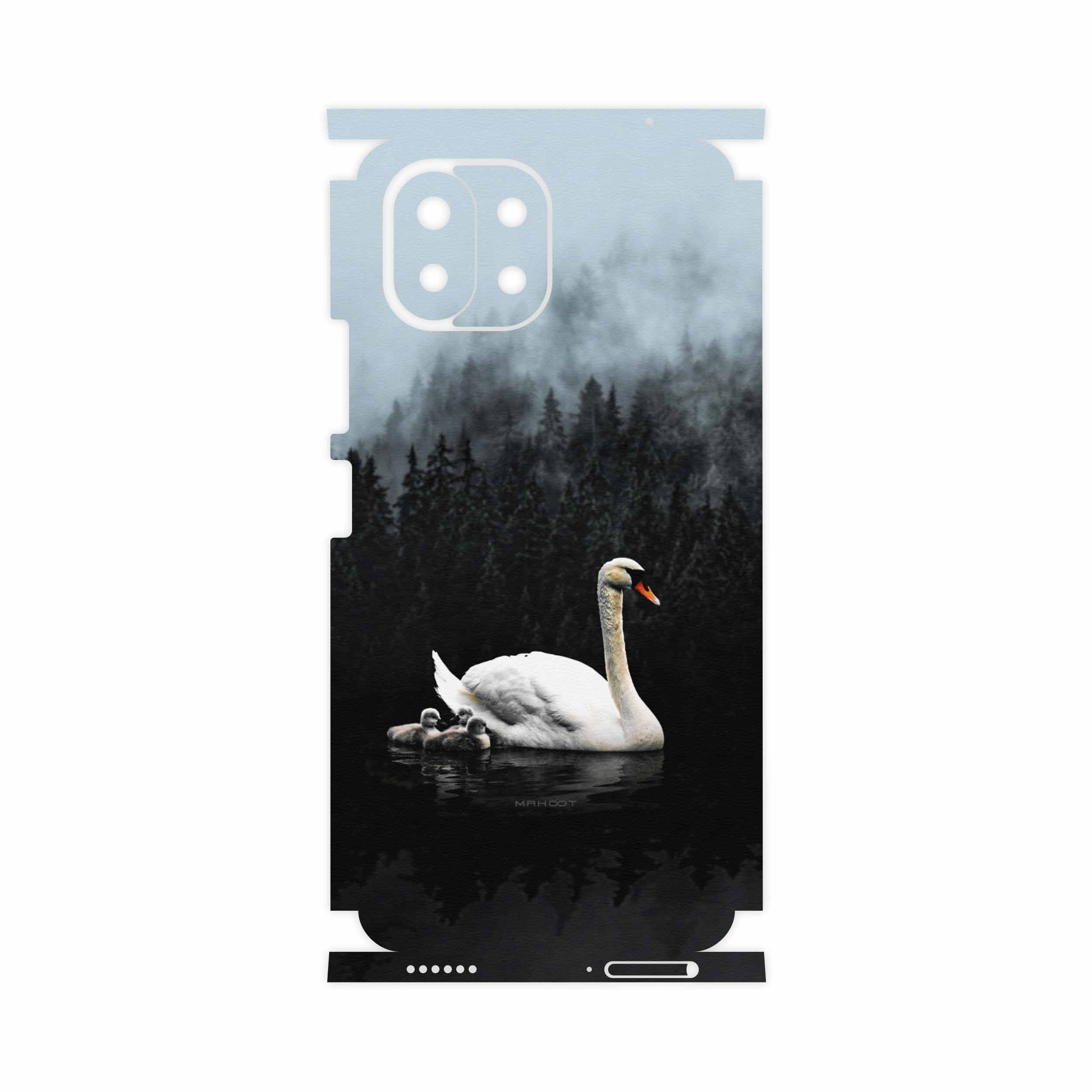 برچسب پوششی ماهوت مدل Swan-Lake-FullSkin مناسب برای گوشی موبایل شیائومی 11 Lite 5G NE