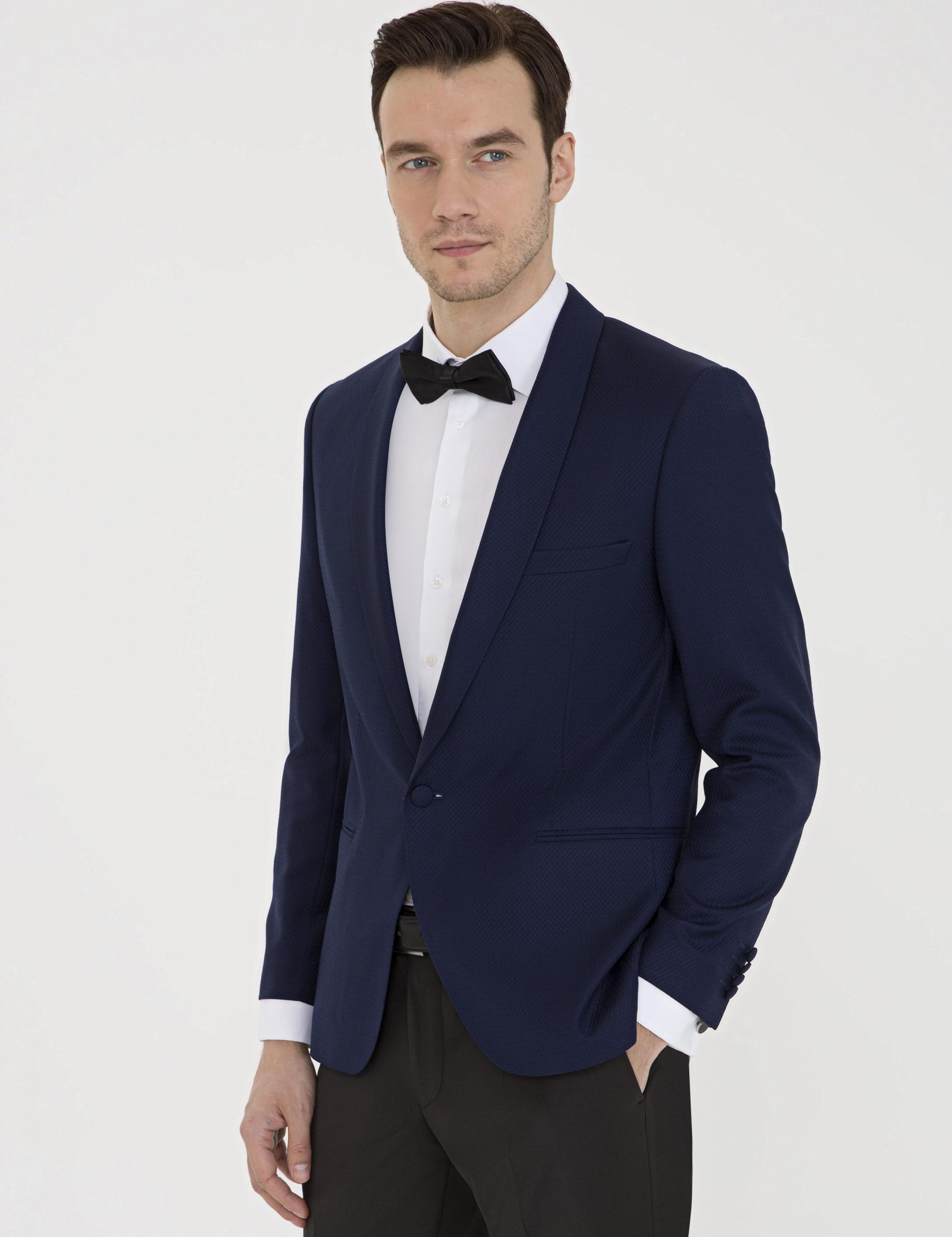 کت و شلوار مردانه آبی لاجوردی روشن کاشارل