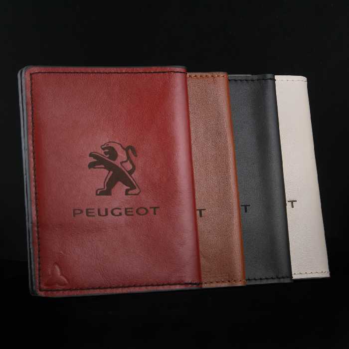 کیف مدارک چرم یلسان مدل PEUGEOT کد KM-200-01-GS