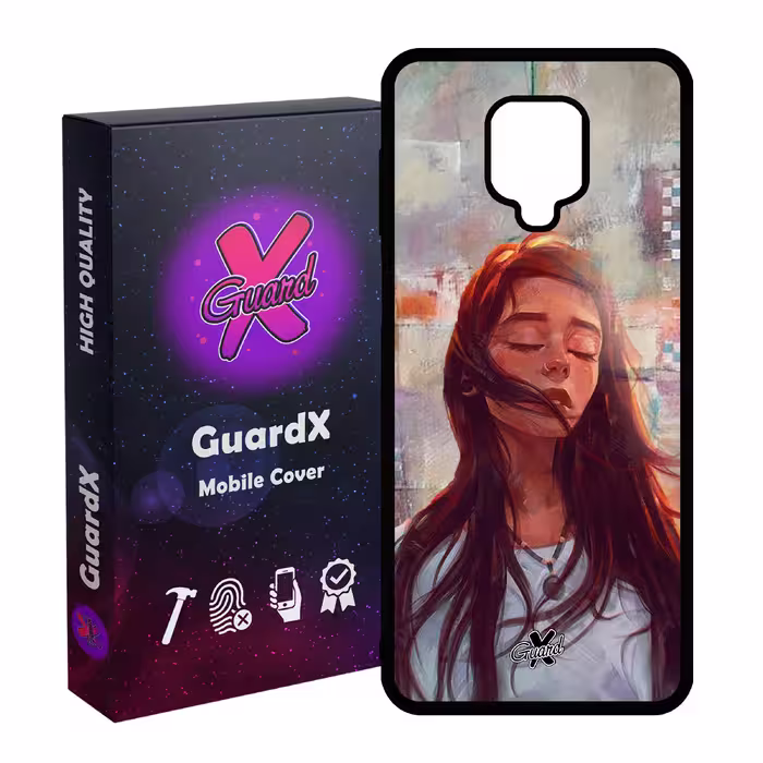 کاور گارد ایکس طرح Girl مدل Glass10056 مناسب برای گوشی موبایل شیائومی Redmi Note 9S / Note 9 Pro / Note 9 Pro Max