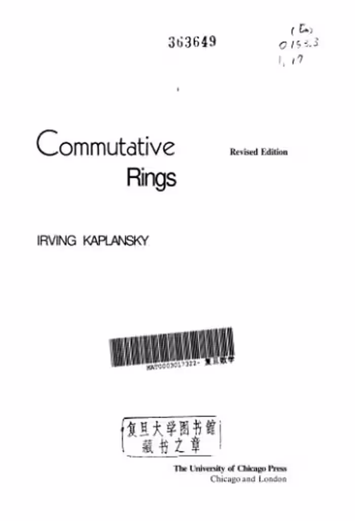 خرید و دانلود نسخه کامل کتاب Commutative Rings