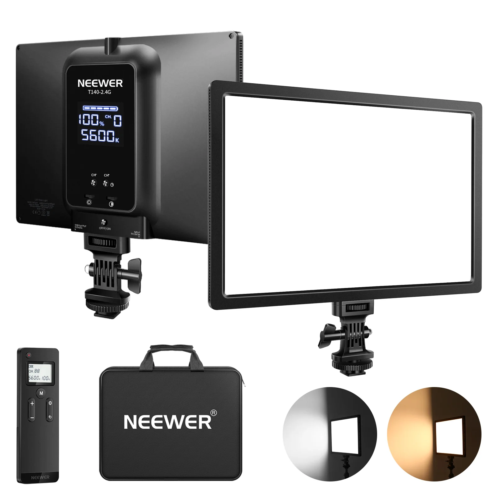 نور ثابت ال ای دی نیویر NEEWER T140-24G Bi-Color LED Panel Light