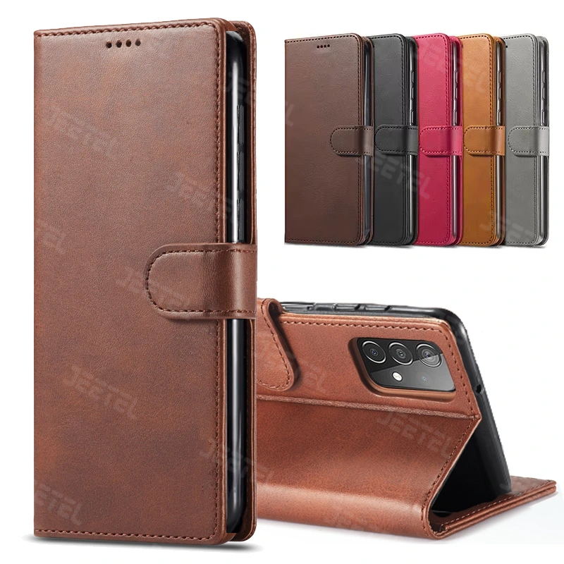 کیف چرمی Samsung Galaxy A33 مدل لپ تاپی جاکارتی دار