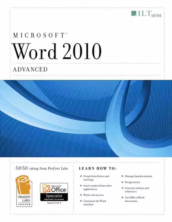 خرید و دانلود نسخه کامل کتاب Word 2010: Advanced (Student Manual)