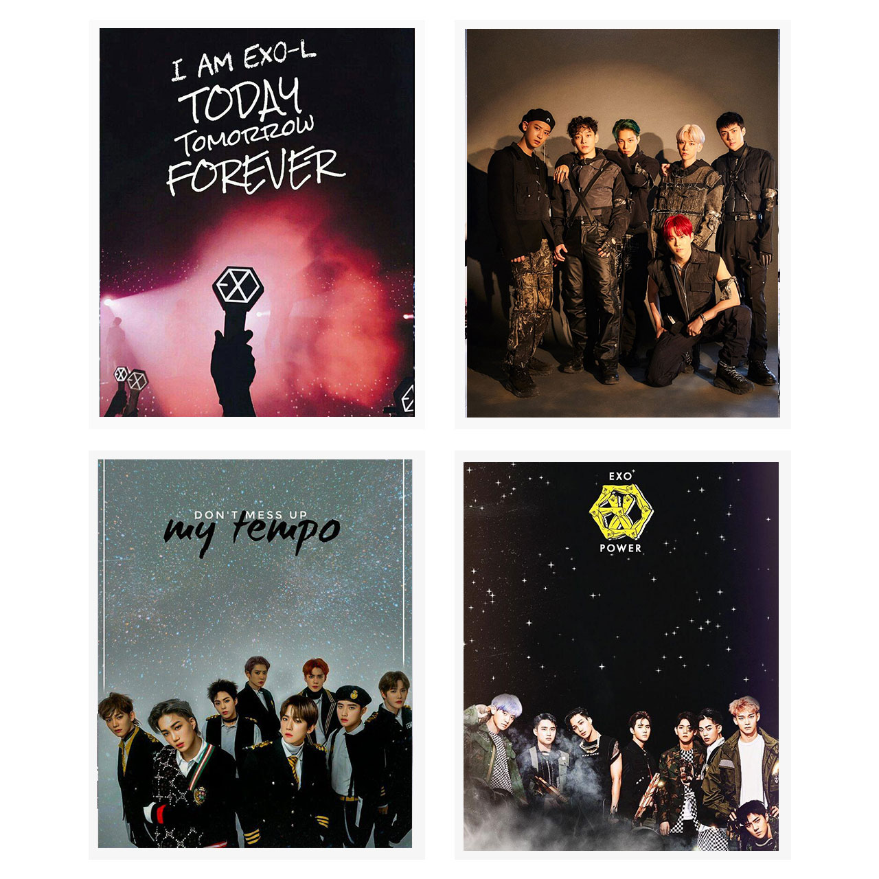  آویز تزیینی طرح اکسو مدل E6 مجموعه 4 عددی