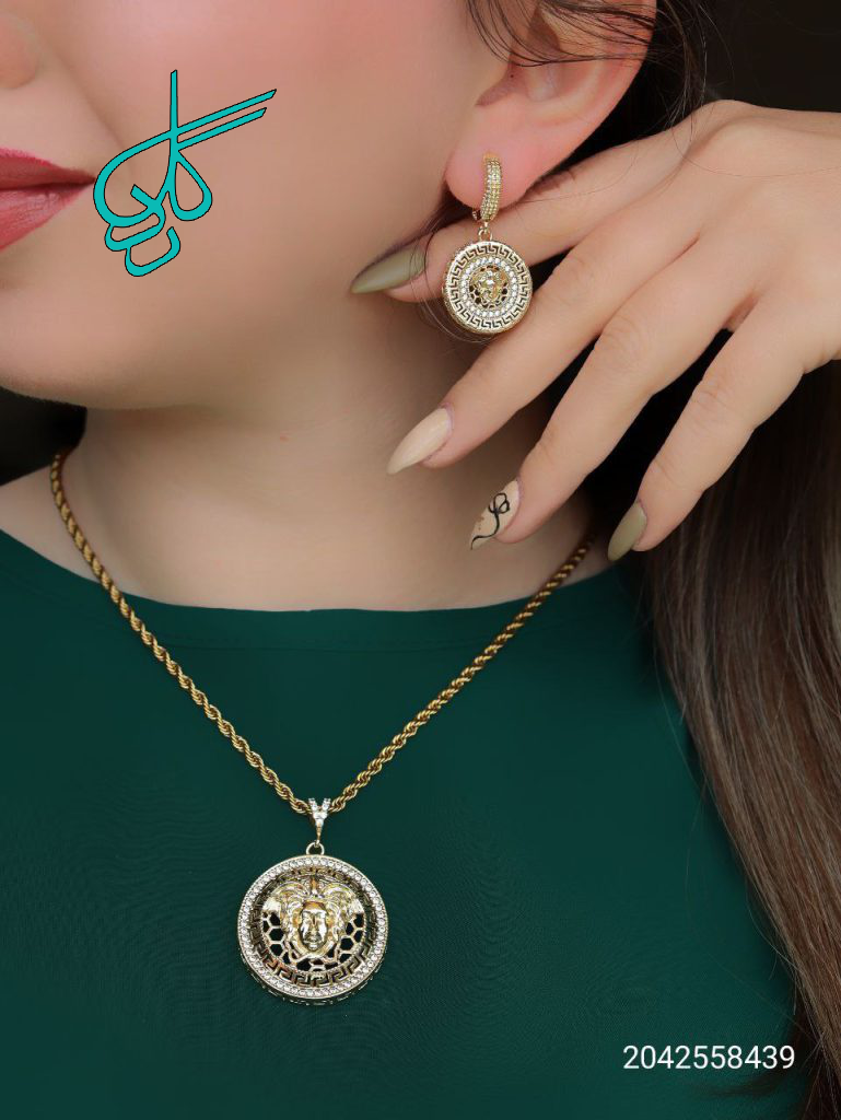 خرید نیم ست زنانه ورساچ برجسته رنگ ثابت ضد حساسیت کیفیت عالی کد 1715228 - ردگل