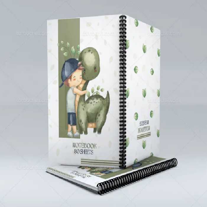 طرح لایه باز جلد دفتر پسرانه فانتزی | گرافیک با طعم تربچه