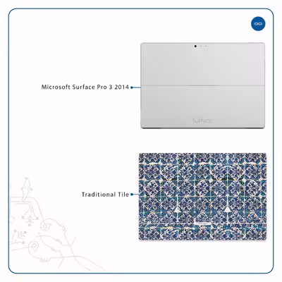 برچسب پوششی ماهوت مدل Iran-Tile1 مناسب برای تبلت مایکروسافت Surface Pro 3 2014