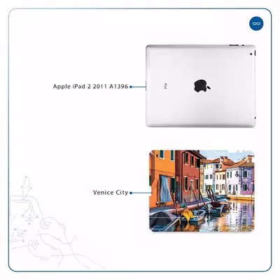 برچسب پوششی ماهوت مدل Venice City مناسب برای تبلت اپل iPad 2 2011 A1396