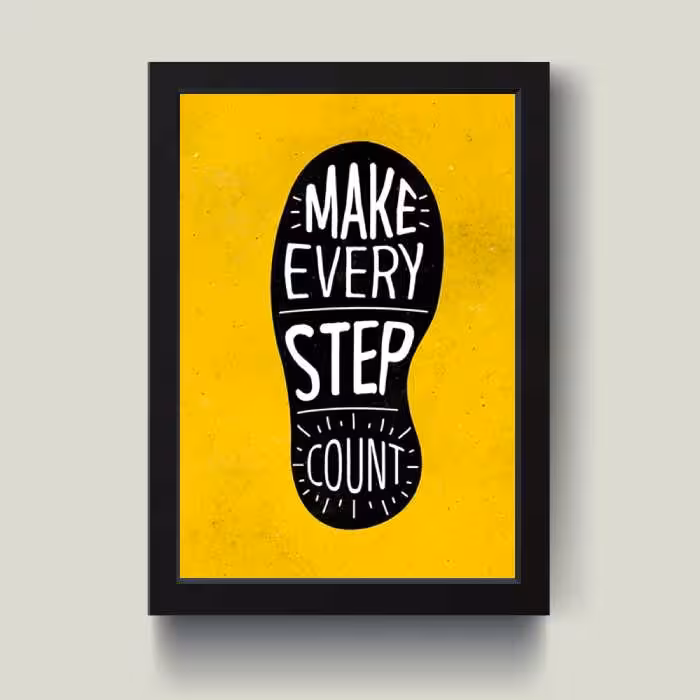 تابلو مدل دکوراتیو انگیزشی Step count کد G8-13