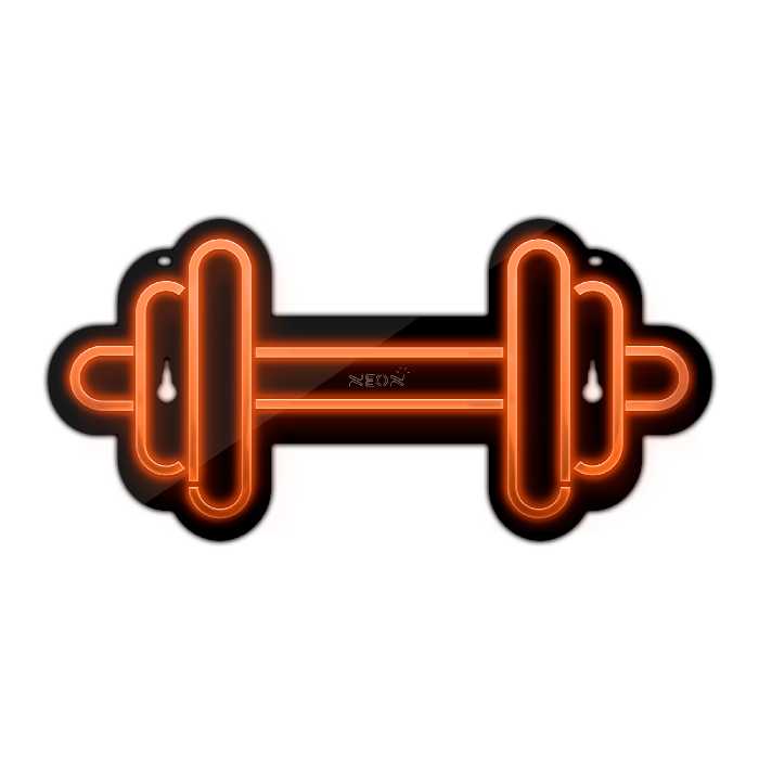 چراغ دیواری نئون دیزاین طرح Dumbbell-BL_ORG