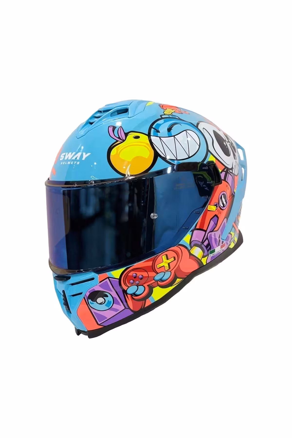 کلاه کاسکت موتورسیکلت چند رنگ ایمنی  SW 867 FLUE FACE Sway