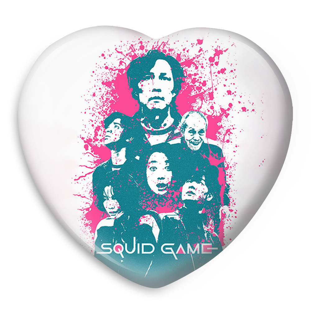 پیکسل خندالو طرح بازی مرکب Squid Game مدل قلبی کد 10837