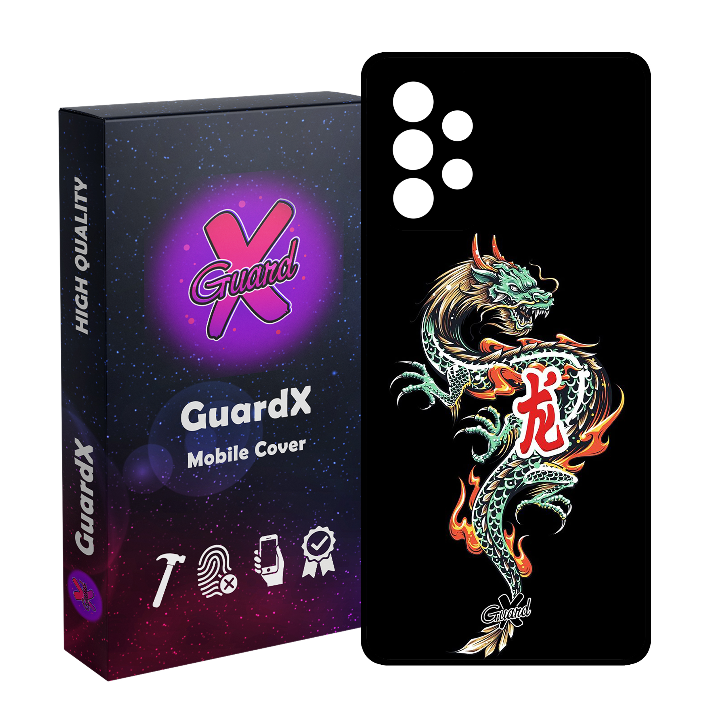 کاور گارد ایکس طرح Dragon مدل Glass10296 مناسب برای گوشی موبایل سامسونگ Galaxy A73