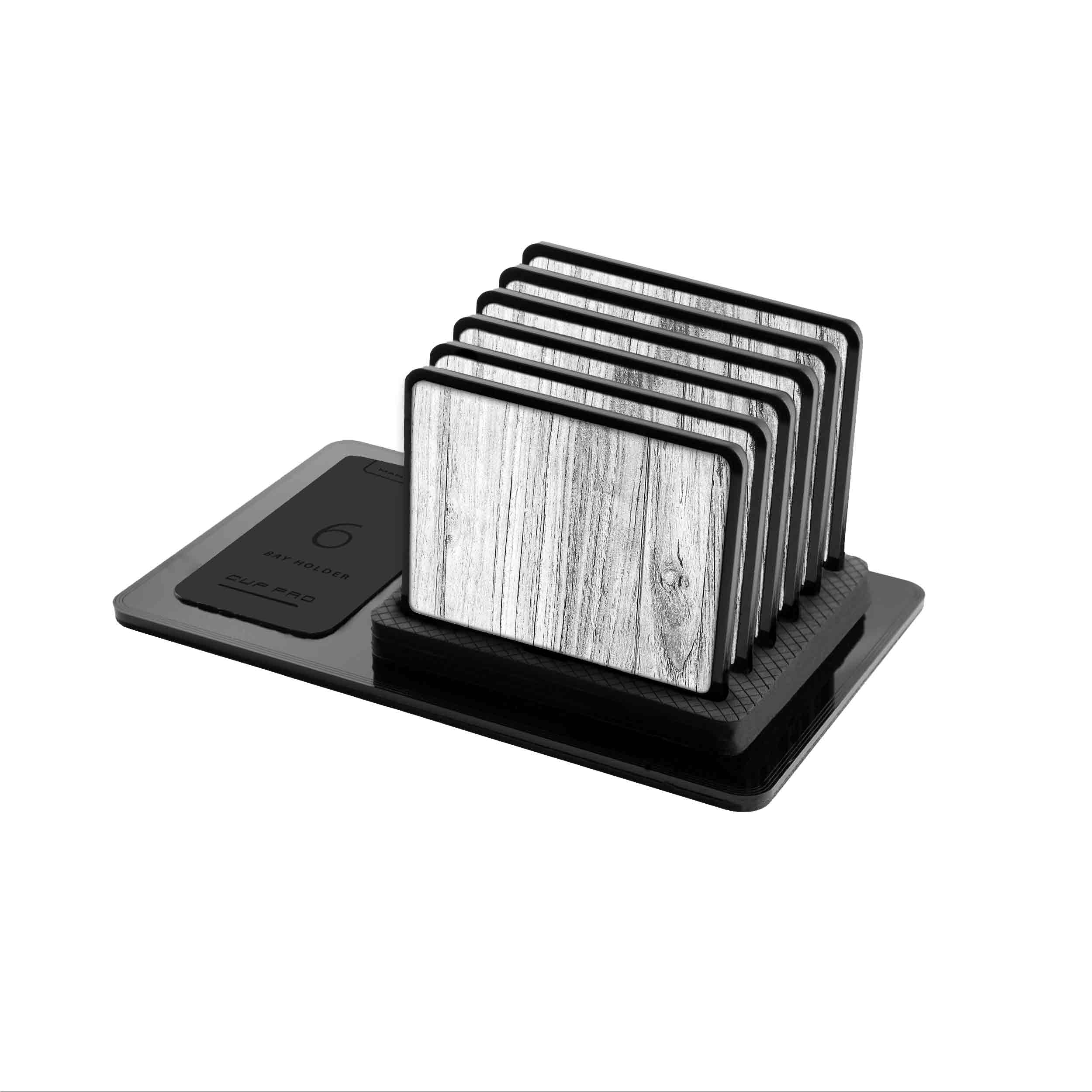 زیر لیوانی ماهوت مدل White-Wood بسته 6 عددی