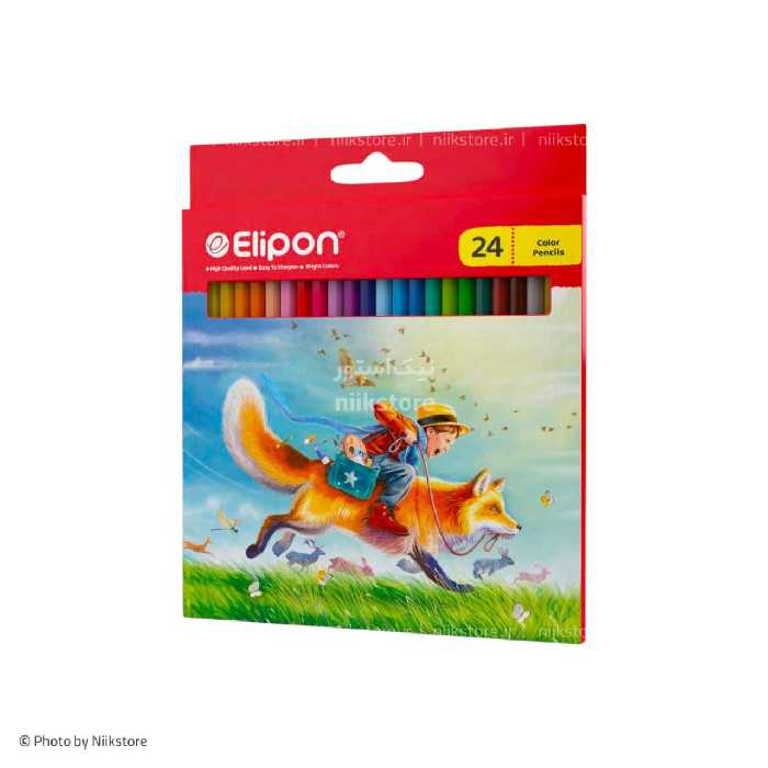 مدادرنگی جعبه مقوایی 24رنگ  الیپون