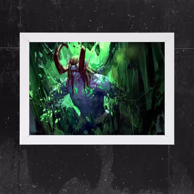 تابلو آرتیفن طرح بازی World Of Warcraft کد 129W مجموعه 3 عددی