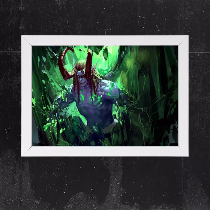 تابلو آرتیفن طرح بازی World Of Warcraft کد 129W مجموعه 3 عددی