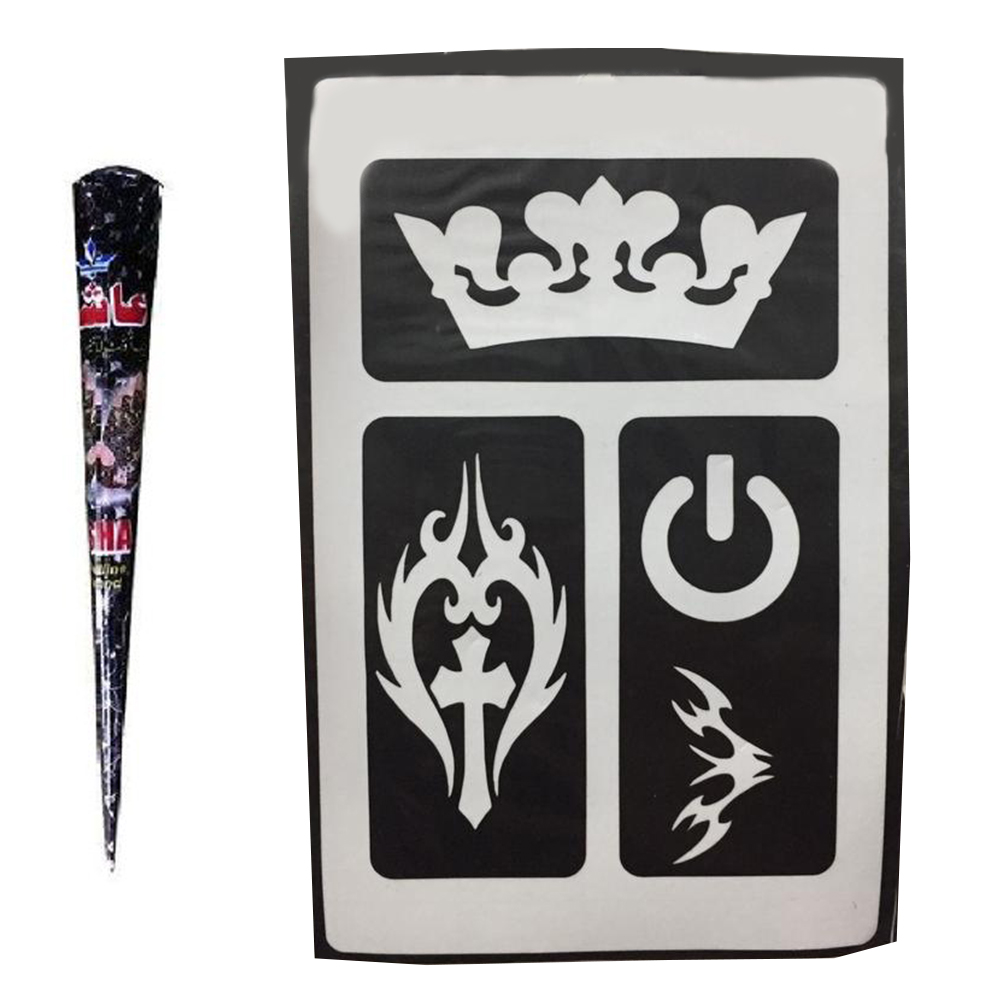 شابلون تتو و حنا طراحی کد 219 بسته 2 عددی