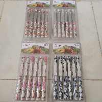 چاقو میوه خوری بسته 12 تایی مارک ماربلا (Marbella) طرح سرامیکی جنس عالی . کارد میوه خوری