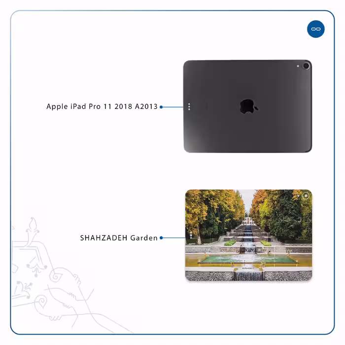 برچسب پوششی ماهوت مدل SHAHZADEH-Garden مناسب برای تبلت اپل iPad Pro 11 2018 A2013
