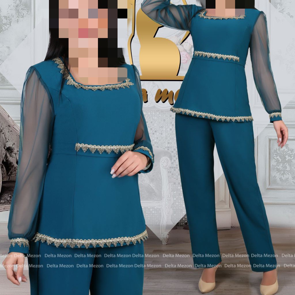 ست شومیز و شلوار مدل چشمک