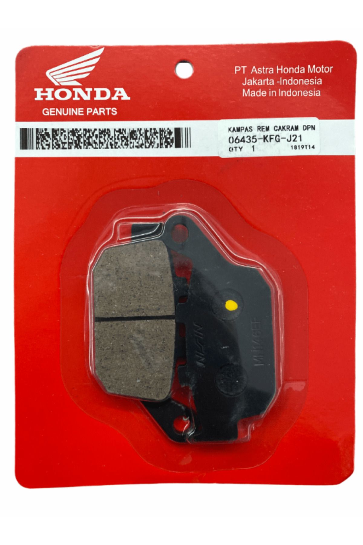 تجهیزات ترمز موتورسیکلت CBR 250 R پد جلوی اصلی Honda