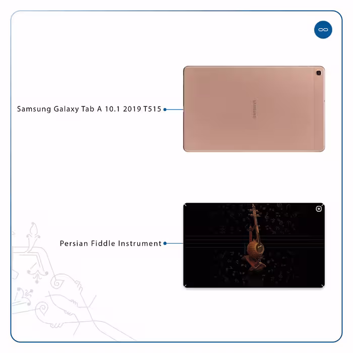 برچسب پوششی ماهوت مدل Persian Fiddle Instrument مناسب برای تبلت سامسونگ Galaxy Tab A 10.1 2019 T515