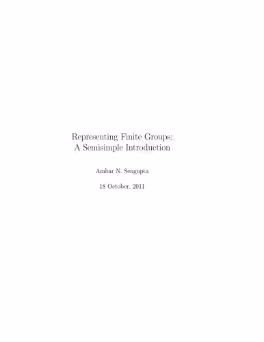 خرید و دانلود نسخه کامل کتاب Representing Finite Groups: A Semisimple Introduction (web version, 18 October 2011)