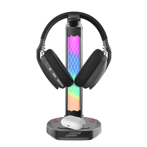 شارژر وایرلس و پایه هدفون پرودو Porodo PDX527 Headphone Stand and Wireless Charging