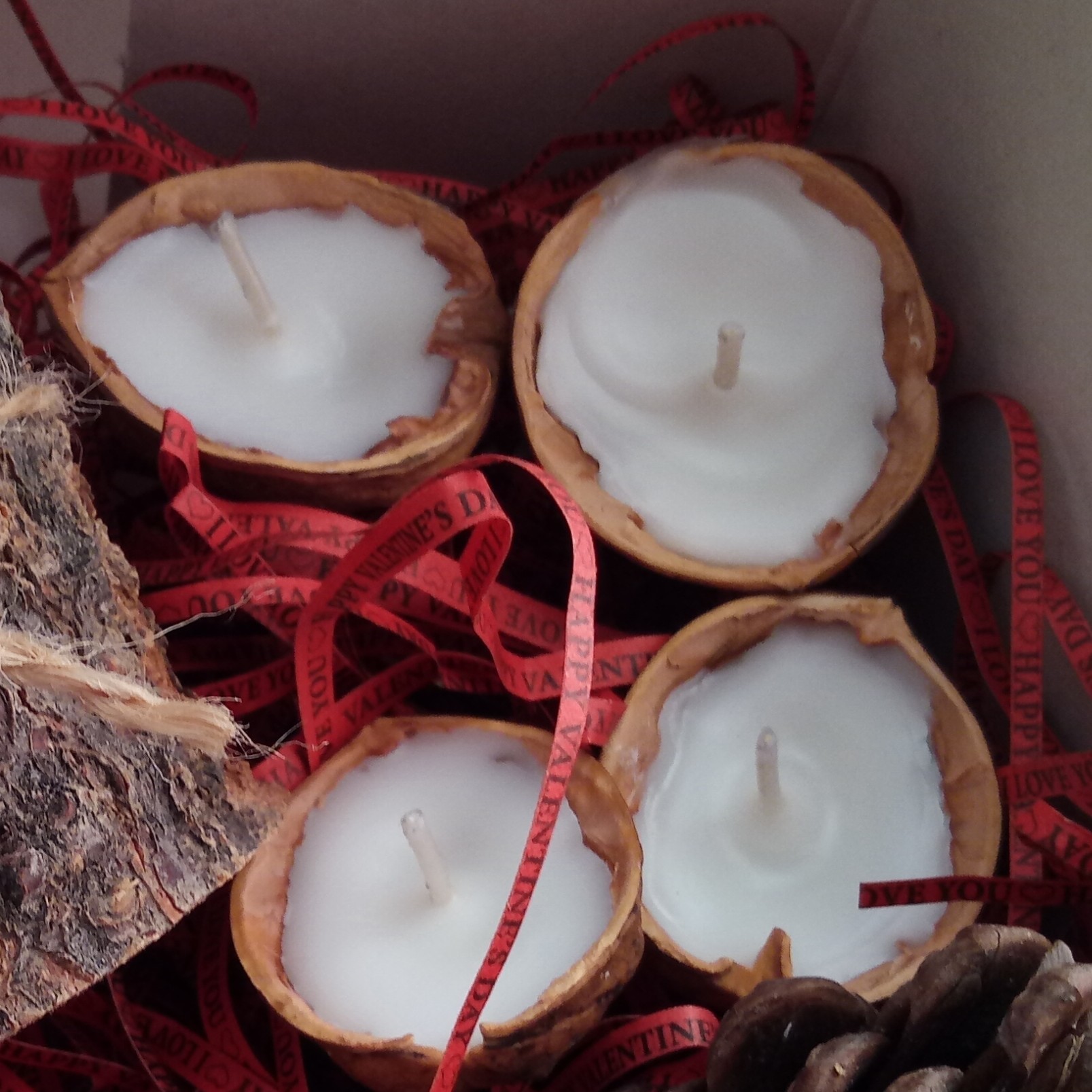 6 عدد شمع وارمر گردویی 