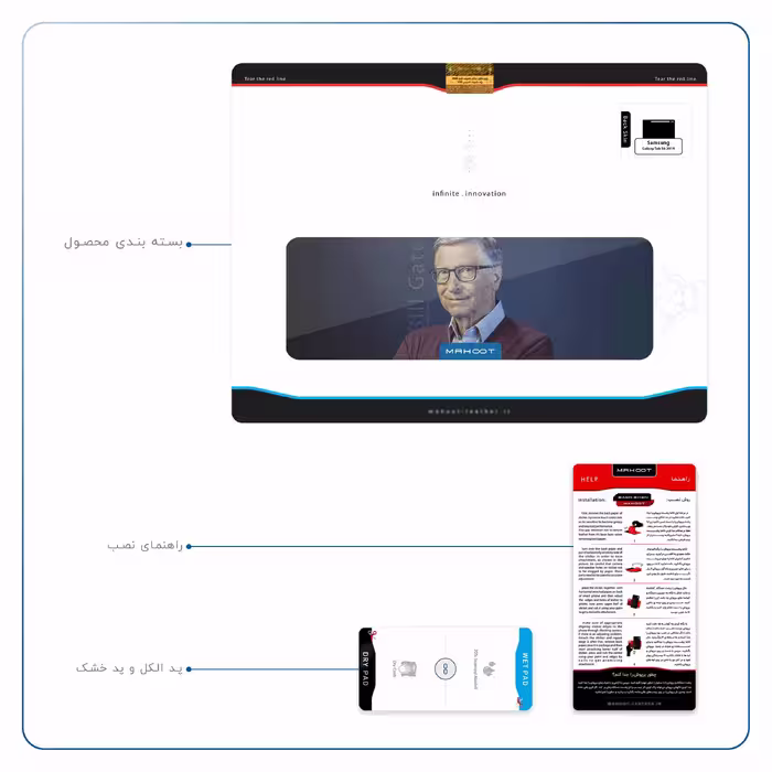 برچسب پوششی ماهوت مدل Bill Gates مناسب برای تبلت سامسونگ Galaxy Tab S6 2019 SM-T860